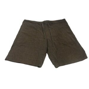 Prana Men’s Brown Flat Front Hemp Cargo Shorts Casual Style Sz. L